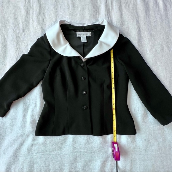 Maggy London Vintage Blazer Jacket Removable White Collar/Lapel Women’s 8, EUC - Picture 5 of 10